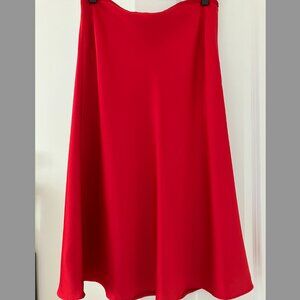 Ann Taylor red midi skirt